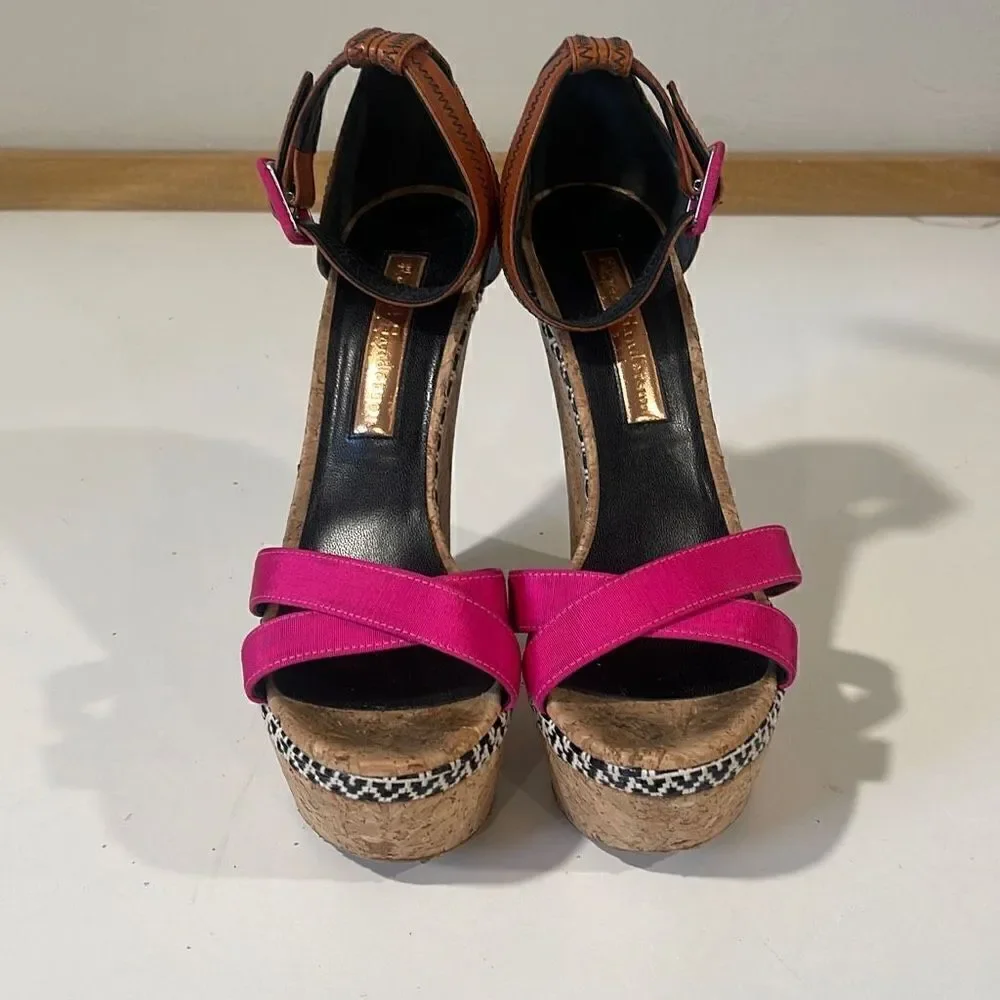 Rupert Sanderson Wedge/Platform Sandals Size 38.5